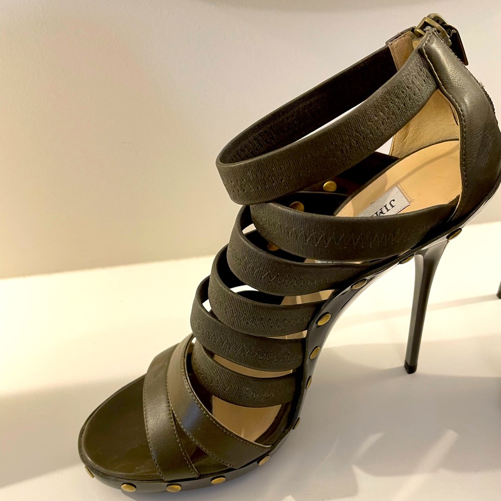 Authentic Jimmy Choo Army Green Shoes